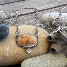 Load image into Gallery viewer, Dendrite Agate pendant with chunky chain