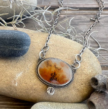 Load image into Gallery viewer, Dendrite Agate pendant with chunky chain