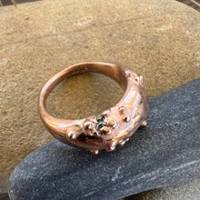 Load image into Gallery viewer, Solid Rose gold + Lab Diamonds