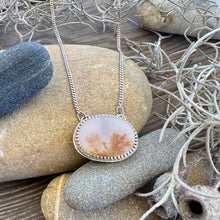 Load image into Gallery viewer, Dendrite Agate pendant with fixed fine chain