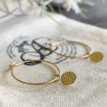 Load image into Gallery viewer, Gold Light weight hoops