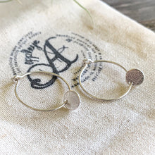 Load image into Gallery viewer, Silver Light weight hoops