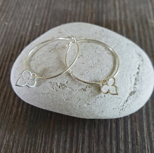 Load image into Gallery viewer, Silver Light weight hoops