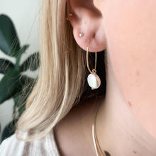 Load image into Gallery viewer, Coin pearl Light weight hoops