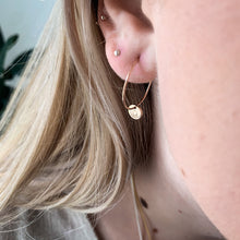 Load image into Gallery viewer, Gold Light weight hoops