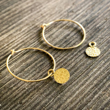 Load image into Gallery viewer, Gold Light weight hoops