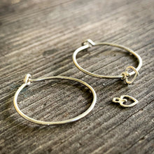 Load image into Gallery viewer, Silver Light weight hoops