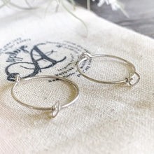 Load image into Gallery viewer, Silver Light weight hoops