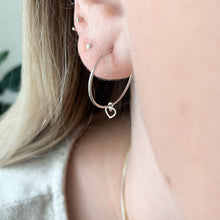 Load image into Gallery viewer, Silver Light weight hoops