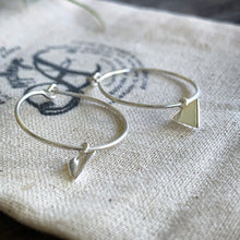 Load image into Gallery viewer, Silver Light weight hoops