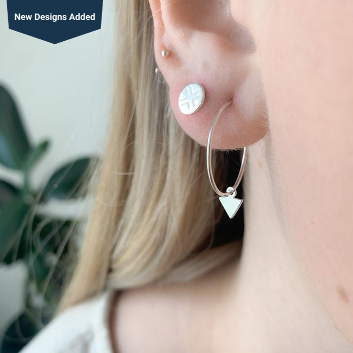 Silver Light weight hoops