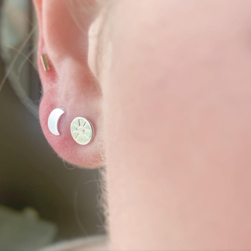 Moon & Sun Studs - Appleye Jewellery
